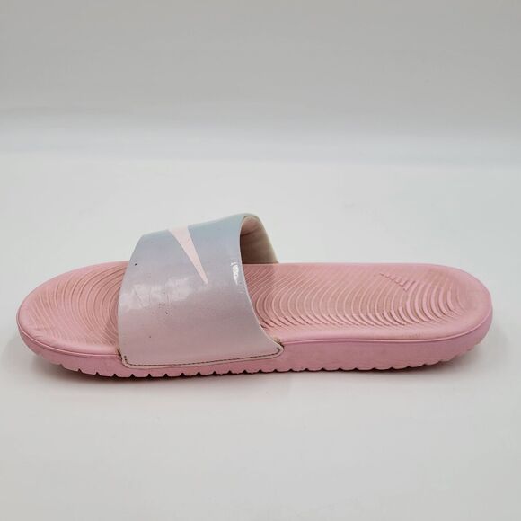 Nike Kawa Slide Sandals Girls 6Y Pink Logo Arctic Punch Beach Casual CW1656-600 - Picture 6 of 10